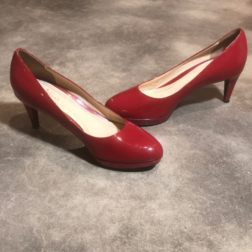 Cole Haan - patent red leather Nike Air soles
